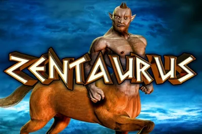 Zentaurus – Kentaur mit erhobenen Armen vor blauem Himmel