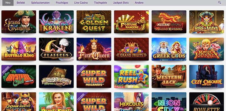 Vorschaubild Omni Slots Casino Spielauswahl